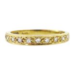 18ct gold channel set round brilliant cut diamond half eternity ring