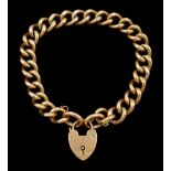 Early 20th century rose gold curb link bracelet