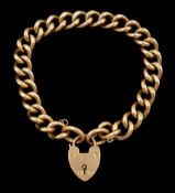 Early 20th century rose gold curb link bracelet