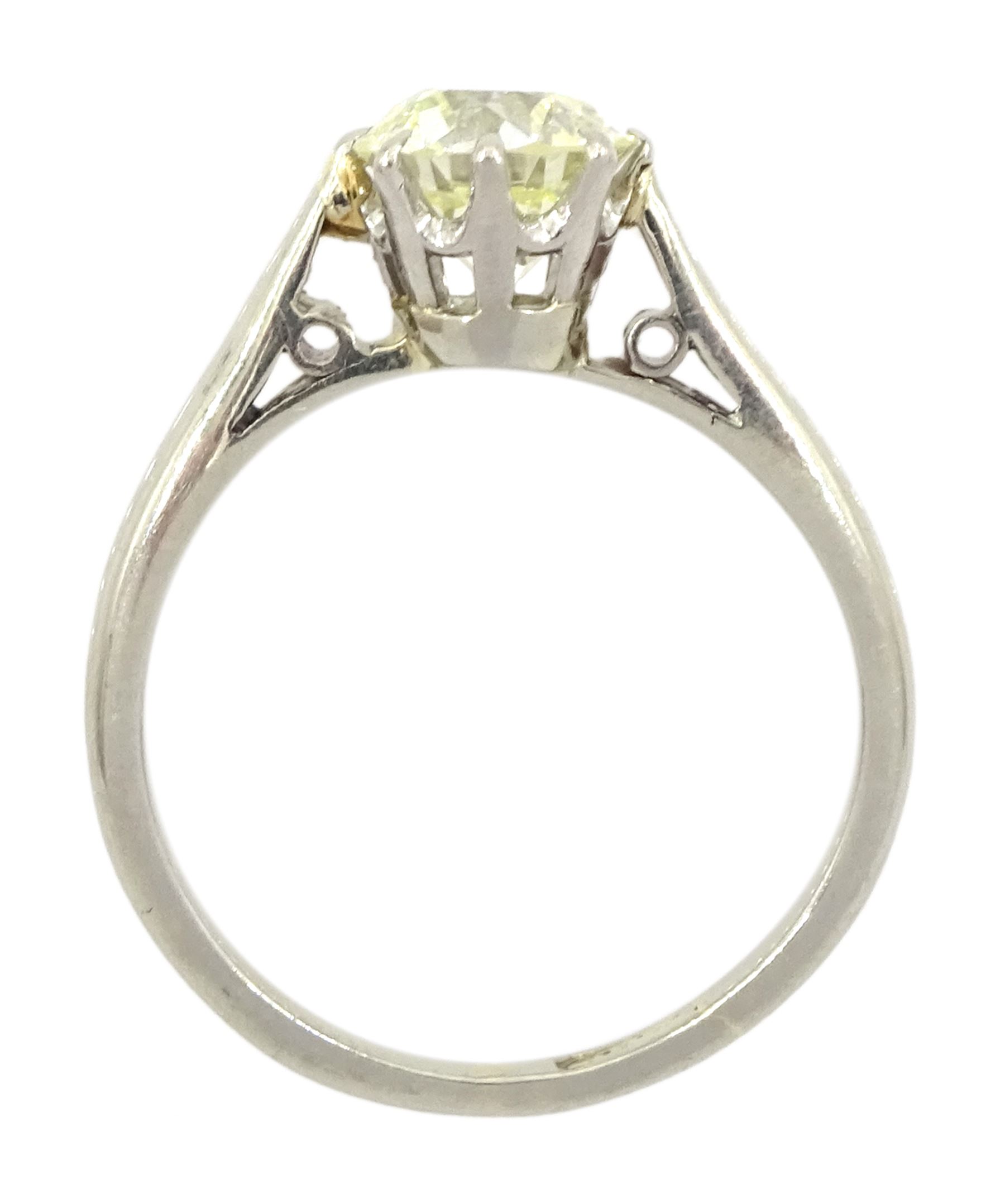 White gold single stone old cut diamond ring - Image 4 of 4