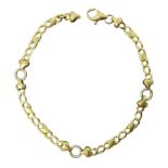 9ct white and yellow gold fancy link bracelet