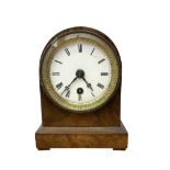 French - late 19th century 8-day walnut table clock