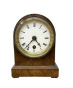 French - late 19th century 8-day walnut table clock