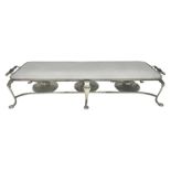 Silver plated twin handled food warmer