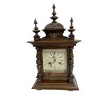 Juhngans - 8-day oak cased mantle clock c1910