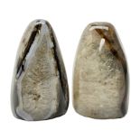 Pair of polished agate towers