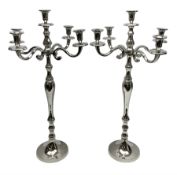 Pair of four branch candelabras