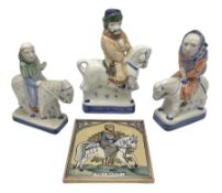 Three Rye Pottery Canterbury Tales figures
