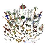 Large collection of hand-blown glass animals and figures
