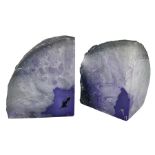 Pair of purple agate