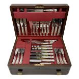 Silver-plated canteen of Kings pattern cutlery for twelve place settings