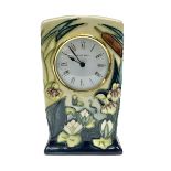 Moorcroft mantel clock