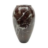 Red marble vase