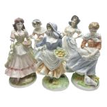 Five Royal Worcester figures
