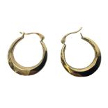 Pair of 9ct gold hoop earrings