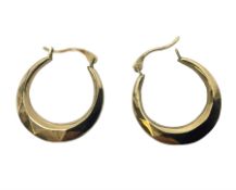 Pair of 9ct gold hoop earrings