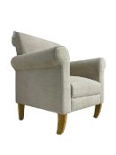 Dunelm - traditional armchair with scrolled back and arms