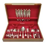 Cased canteen of Oneida Community silver plate cutlery