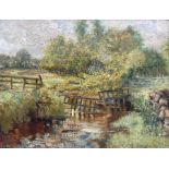 English School (20th century): 'Drop Gate - Duncombe Park' oil on canvas board unsigned