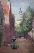 John Dobby Walker (British 1863-1925): 'Middleburg Holland' Street Scene