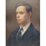 Arthur Major (Scarborough Early 20th century): Head and Shoulders Portrait of 'Charles Robert Baker'