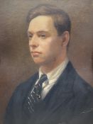 Arthur Major (Scarborough Early 20th century): Head and Shoulders Portrait of 'Charles Robert Baker'