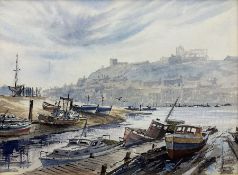 Desmond 'Des' G Sythes (British 1929-2008): Whitby from the Harbour