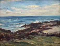 Owen Bowen (Staithes Group 1873-1967): 'A Rock Bound Coast - Solway Firth Kirkcudbrightshire'