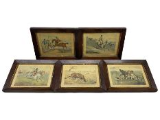 FRAMES - Set of five 19th century rosewood frames