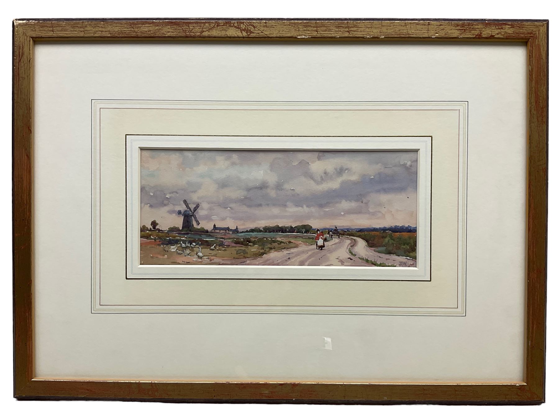 John Dobby Walker (British 1863-1925): 'Summer' Country Lane with Figures - Netherlands - Image 2 of 2