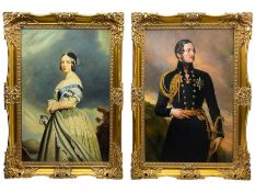 After Franz Xaver Winterhalter (German 1805-1873): Queen Victoria and Prince Albert