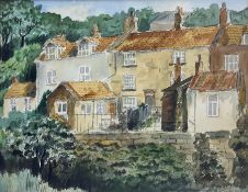 Jack Rigg (British 1927-2023): Cottages at Robin Hood's Bay