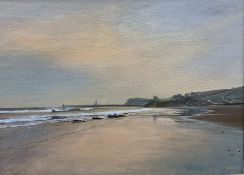 James D McGairy (British Contemporary): 'Evening Whitby from Sandsend'