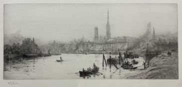William Lionel Wyllie (British 1851-1931): The Seine at Rouen