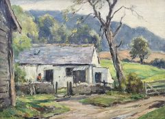 Owen Bowen (Staithes Group 1873-1967): 'The Little Farm - Llanferres' North Wales