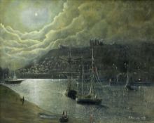 B Pearson (20th century): Whitby by Moonlight