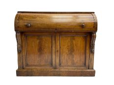 Victorian mahogany roll-top writing desk