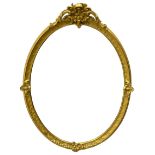 Victorian design gilt framed oval wall mirror