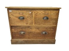 Early to mid-20th century oak chest