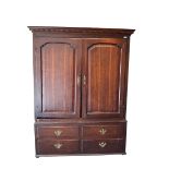 George III oak press cupboard