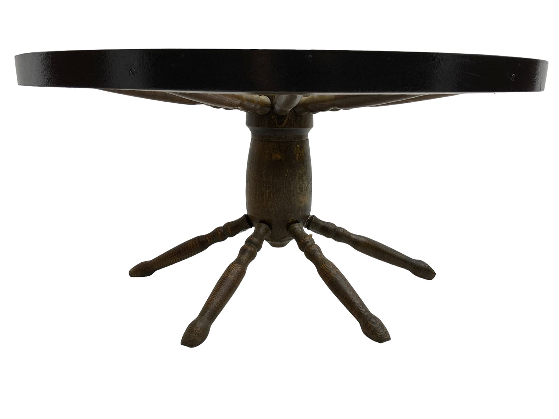 Oak framed 'ships wheel' coffee table - Image 5 of 5