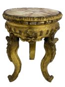 19th century French giltwood and gesso lamp table