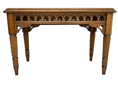 Late 19th century oak ecclesiastical side table