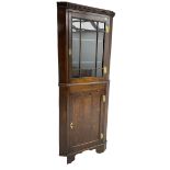 George III oak corner cabinet