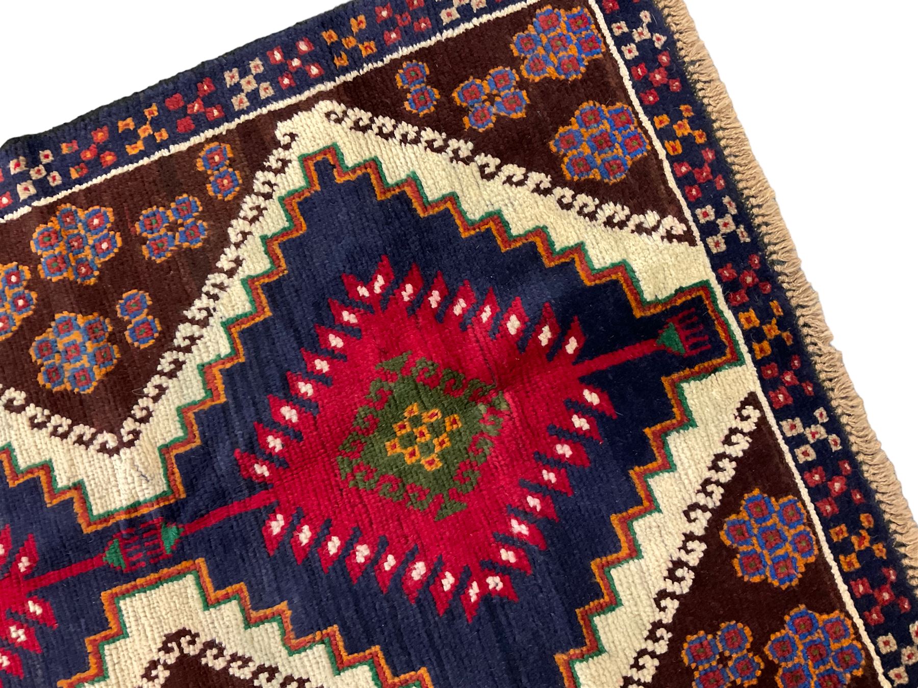 Turkish indigo ground rug - Image 4 of 5