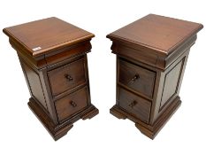 Barker & Stonehouse - 'Grosvenor' pair mahogany bedside chests