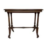 Late Victorian rosewood stretcher table