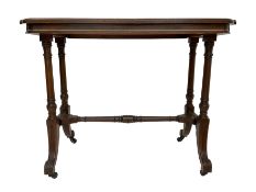 Late Victorian rosewood stretcher table