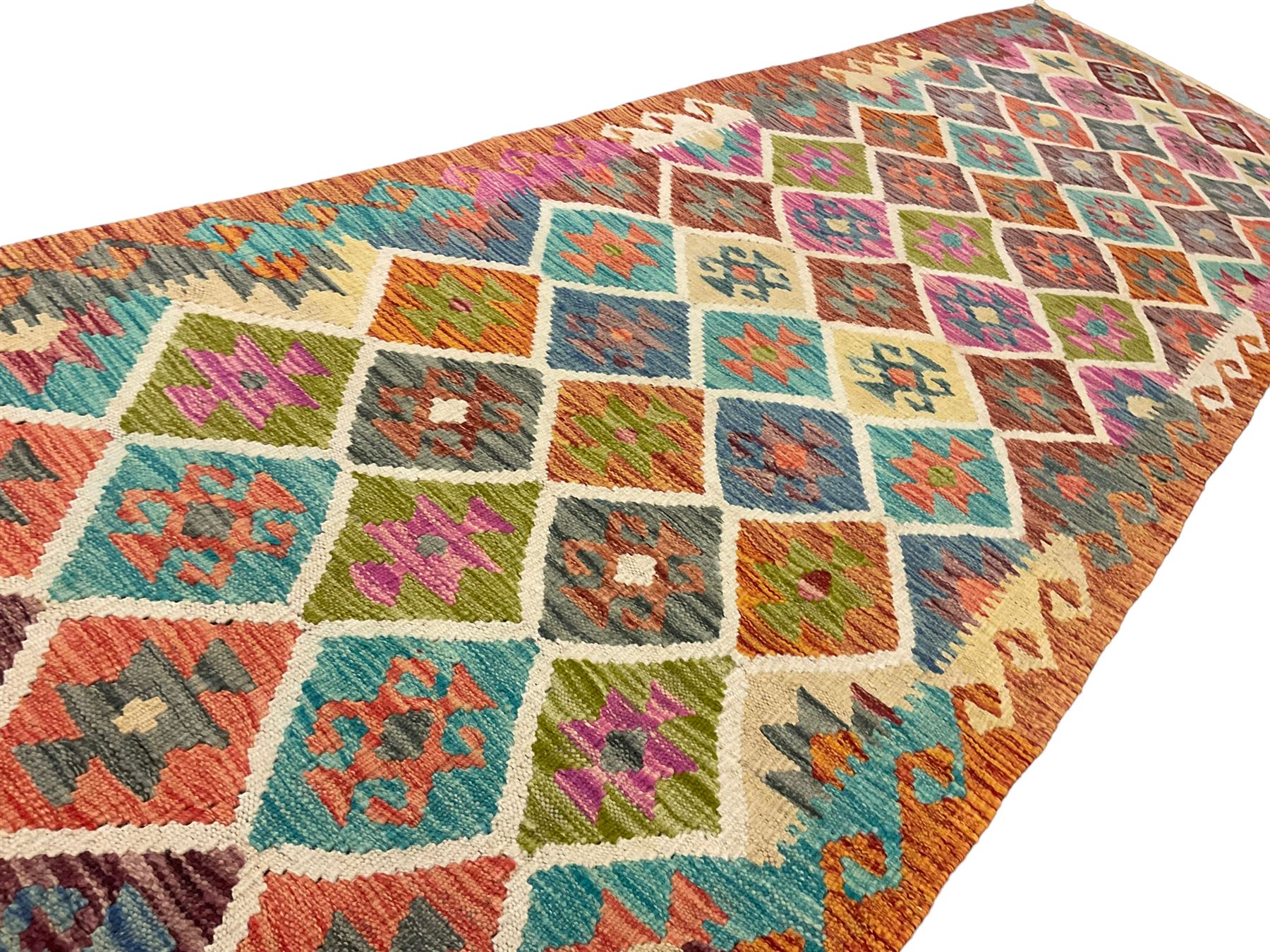 Anatolian Turkish Kilim multi-colour runner rug - Image 4 of 6