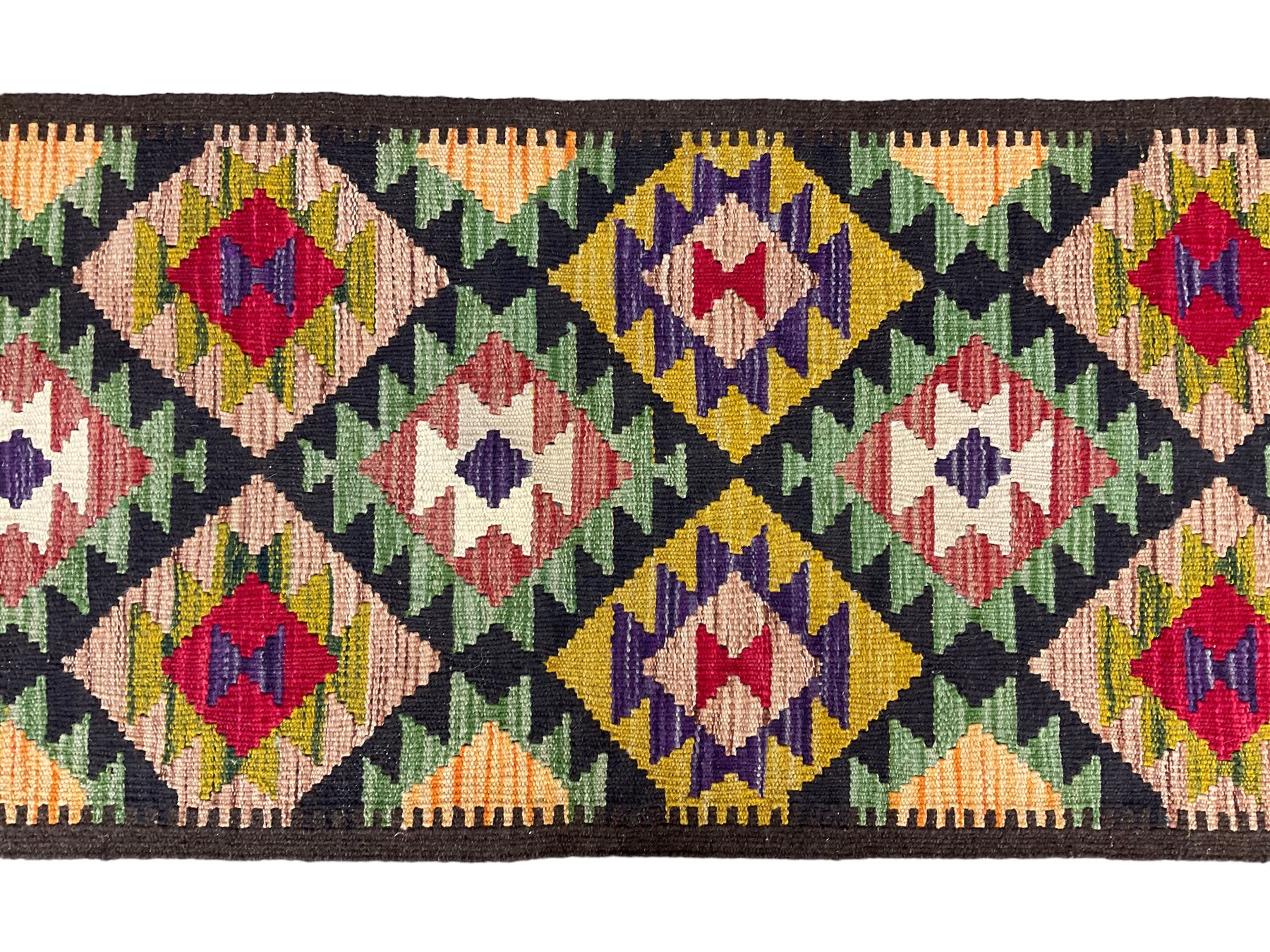 Afghan Maimana Kilim multi-colour runner rug - Image 2 of 4